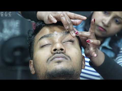 Smooth Ear Massage By Smooth Finger | ASMR Ear Massage And Forehead Tingle By Barber Girl Chaitali