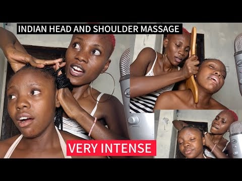 🦋ASMR 🦋INDIAN HEAD AND SHOULDER MASSAGE, BACK MASSAGE AND SCRATCHING VERY INTENSE, FAST SLEEP REMEDY