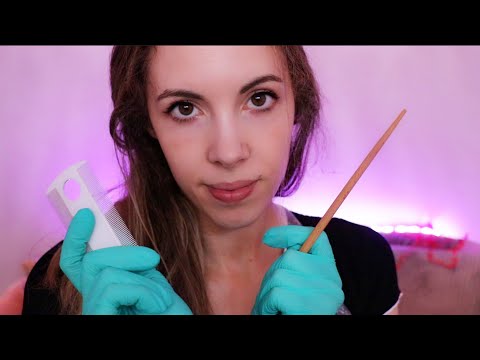 ASMR School Nurse Scalp Check, Lice Check - Real & Intense Sounds