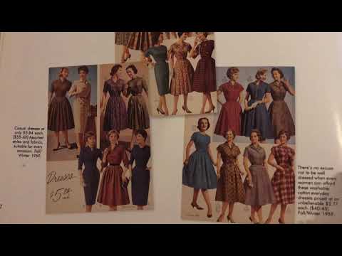 ASMR late 1950s Sears catalogs flip through