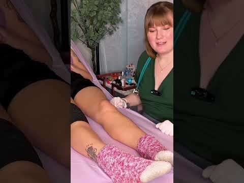 ASMR Leg Wrapping 🩵 #asmr #asmrsounds #asmrtingles #asmrmedical #asmrvideo