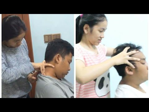 Sister Shampooing and Head Massage Compilation - ASMR Relaxing