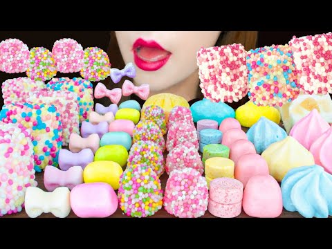 【ASMR】【咀嚼音 】パステルカラー🦄MUKBANG 먹방 食べる音 EATING SOUNDS NO TALKING