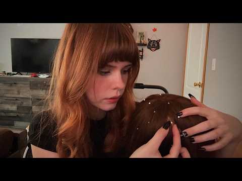 ASMR Cafeteria Lice Check, You're Infested! Plucking Out The Bugs For 1 Hour