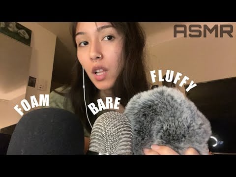 ASMR ☆ DEEP MIC SCRATCHING (fluffy + bare + foam cover)