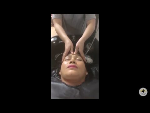 ASMR Relaxing Head Massage with Shampoo at Saloon
