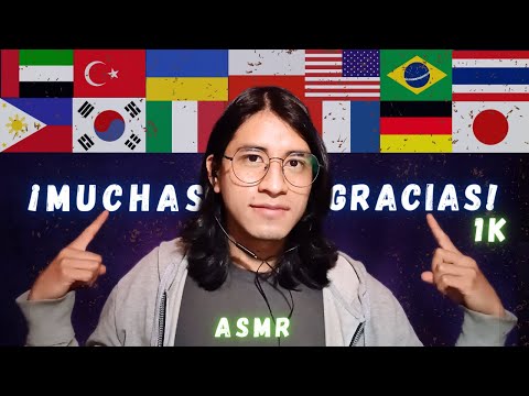 ASMR digo "MUCHAS GRACIAS" ¡en 15 idiomas! ( Especial 1K )