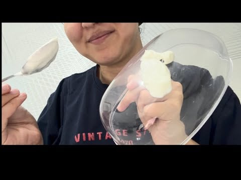 Greek yogurt ASMR | no talking | soft sounds | asmr for sleep 