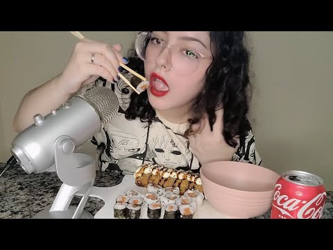 ASMR - COMENDO COMIDA JAPONESA | SUSHI 🍣 | MADUU ASMR