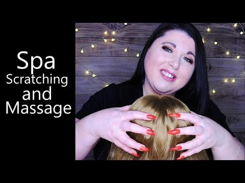 ASMR Spa Scratching and Massage (Scalp Massage, Long Nails, Whisper, Hair Play, Personal Attention)