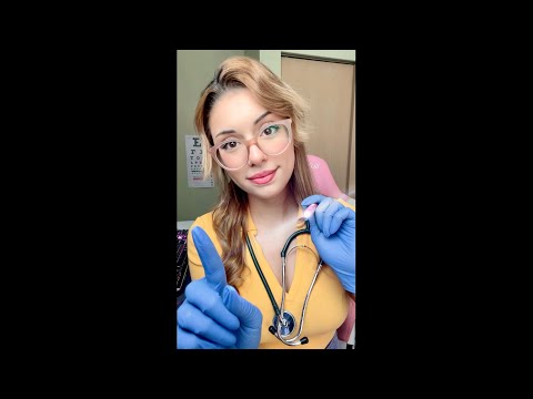 ASMR FAST Nurse Exam Medical #shorts medical examination eyes, ears, visual & Personal Attention