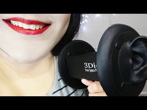 ASMR Ear Eating(ear brushing, kisses, tongue clicking, mouth sounds)