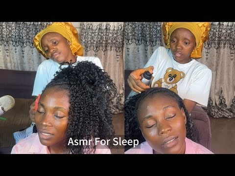 ASMR AGGRESSIVE HAIR SCRATCHING MASSAGE AND HAIR PULLING VERY ITCHY SCALP WITH OILING