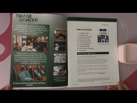 ASMR Flipping Through A Practical Guide To Cancer Rights For Young Adults (No Talking)