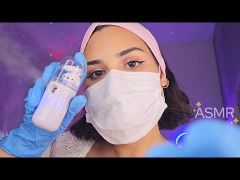 ASMR LIMPEZA DE PELE BEM DE PERTINHO |100% profissional