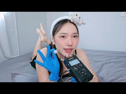 ASMR Fluffy Ear Cleaning Tingly Sounds 🦻