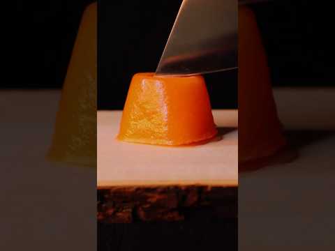 ASMR Frozen Jello Slicing