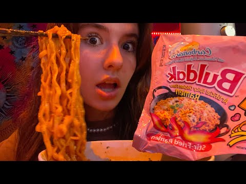 ASMR EATING SPICY RAMEN 🍜🔥