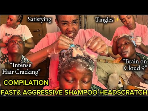 ASMR: 5hrs FAST & AGGRESSIVE SCALP SCRATCHING, INTENSE NAPE CONCENTRATIVE MASSAGE , DEEP CLEANING 