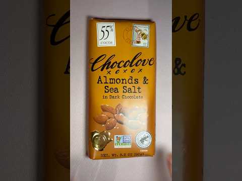 ASMR Tapping On Chocolove - Almonds & Sea Salt In Dark Chocolate (No Talking) #ASMR #Shorts