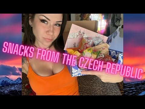ASMR Czech Republic snack taste test. Soft spoken, crinkling, eating chewing sounds. Universal yums