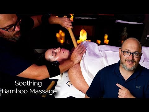 Neck & Chest Massage on Water Bed – Soothing Bamboo ASMR