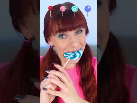 ASMR Dino Lollipop, Blue Tongue Candy Mukbang #asmr #shorts