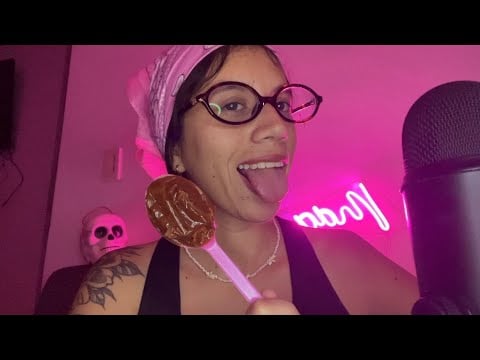 ASMR mouthsounds con paleta de pulpa asifor 