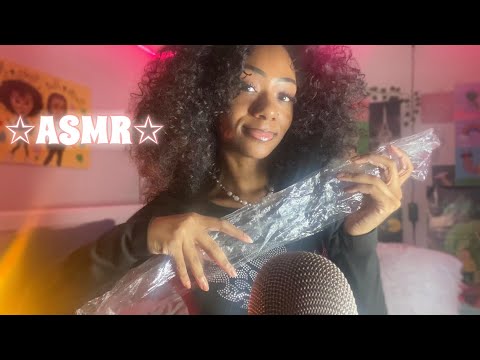 ASMR Plastic On the Mic (Intense Sounds/ Very Tingly)     #asmr