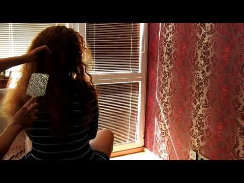 soft brush curly hair*ASMR