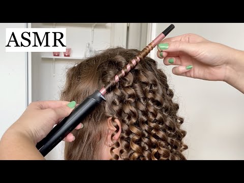 ASMR | PROJECT SPIRAL CURLS PART 2/3: Hair curling/hair styling (no talking)