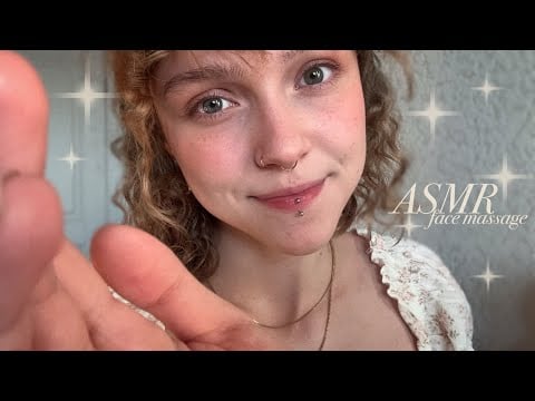 ASMR for sleep ~ gentle face massage & mouth sounds 🌷