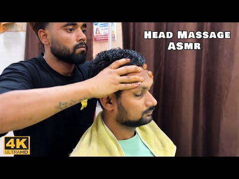 ASMR Powerfull Head Massage & Hair Wash BY Indian Barber (4K)