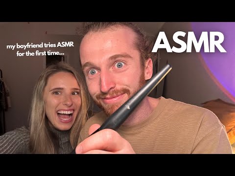 My Boyfriend Tries ASMR For The First Time... (chaotic) 😅