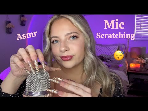 Asmr Hypnotic Mic Scratching with Long Nails 💅 for sleep and relaxation 🥰