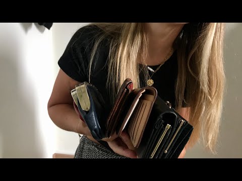ASMR ✨ - squeezing leather wallets | leather wallet collection