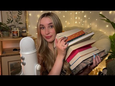 Super cozy ASMR book haul with lots of book triggers