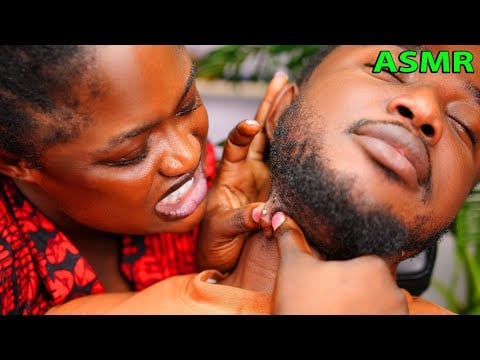 ASMR, satisfying beard grooming, beard nitpicking, relaxing face touching + GUM cracking for sleep