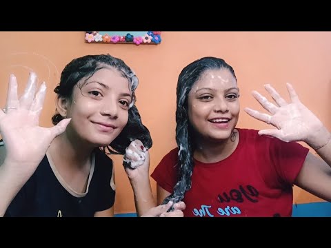 ASMR Relaxing Shampoo washing each other 🫧