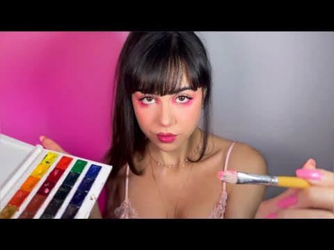 ASMR 🎨 Tu mejor amiga te pinta la carita 🖌