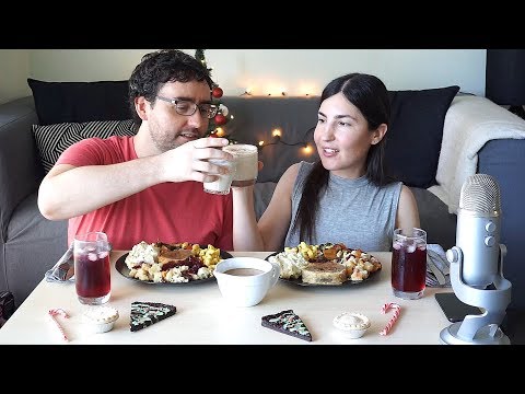 Mukbang & Christmas TAG 🎄😋 Christmas Dinner Leftovers (Not ASMR)