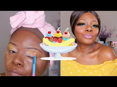 LOOKING LIKE A BANANA SPLIT ASMR MAKEUP TUTORIAL