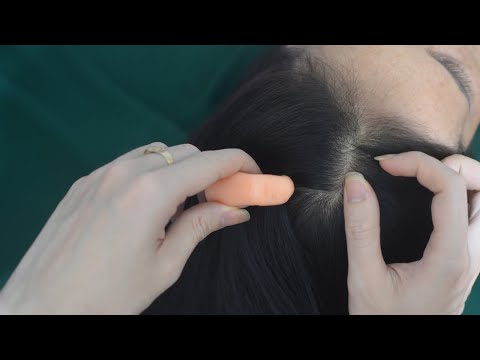 ASMR Hair Parting Real Person, Scalp Scratching Sounds For Headache Relief