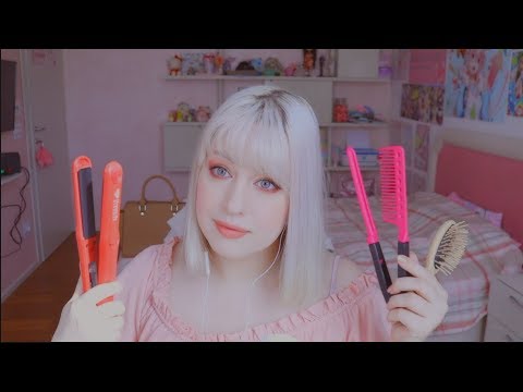 ASMR 👩‍🎤Mi sistemo i capelli con voi  GRWM