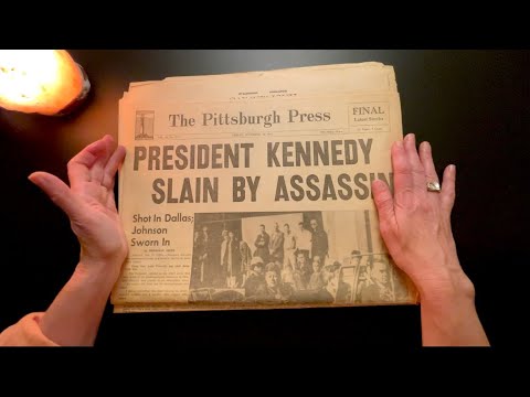 Looking at a Newspaper from the Day President Kennedy was Shot ~ Soft Spoken ASMR Regular Voice