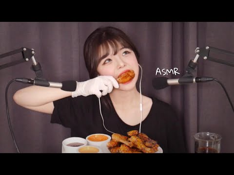 ASMR 냠,,고추바사삭 치킨 먹방 이팅사운드 [Chicken Eating sounds] 리얼사운드, 食べる音 MUKBANG