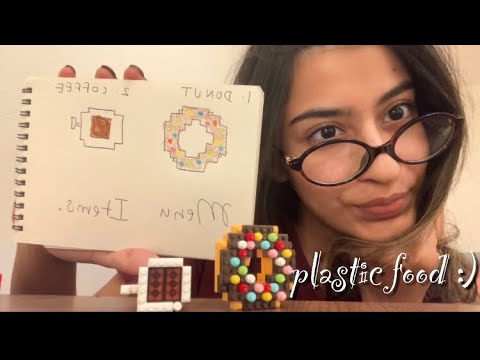 ASMR |  Plastic foods Café Roleplay 🍩