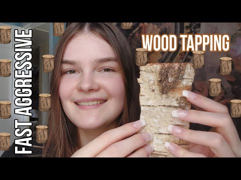 FAST AND AGGRESSIVE WOOD TAPPING 🪵 ASMR