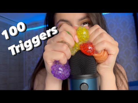 Asmr 100 triggers in 1 minute