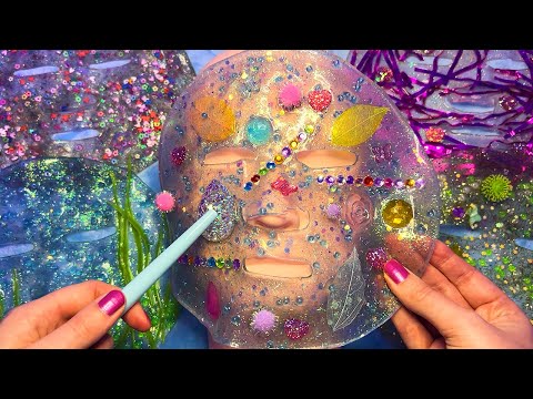 ASMR Glue Peeling Masks on Mannequin (Tracing, Whispering)